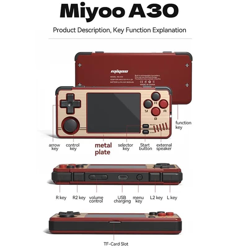 Miyoo A30 Retro Handheld Gaming Console