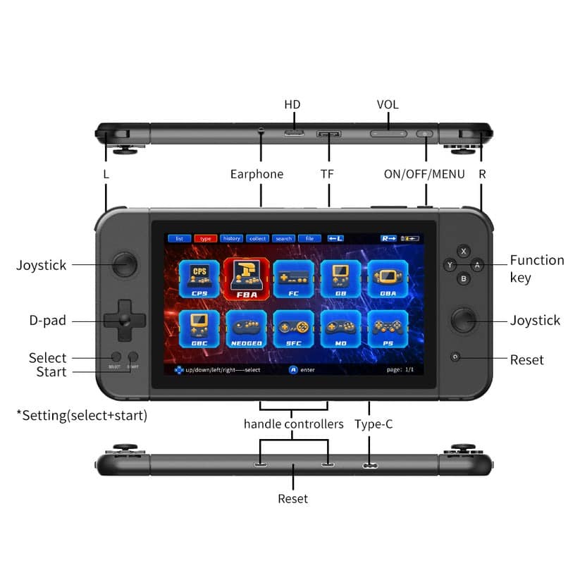 POWKIDDY X70 Retro Handheld Game Console